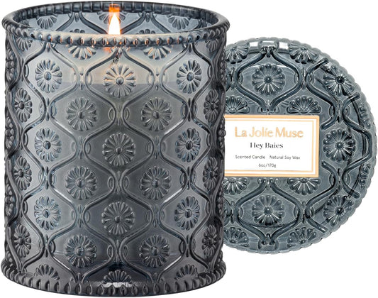 LA JOLIE MUSE Berry Candle, Hey Baies Fruit Scented Candle Gifts, Natural Soy Candles, Spring Summer Candles for Home Scented, 6 oz 40 Hours Burn