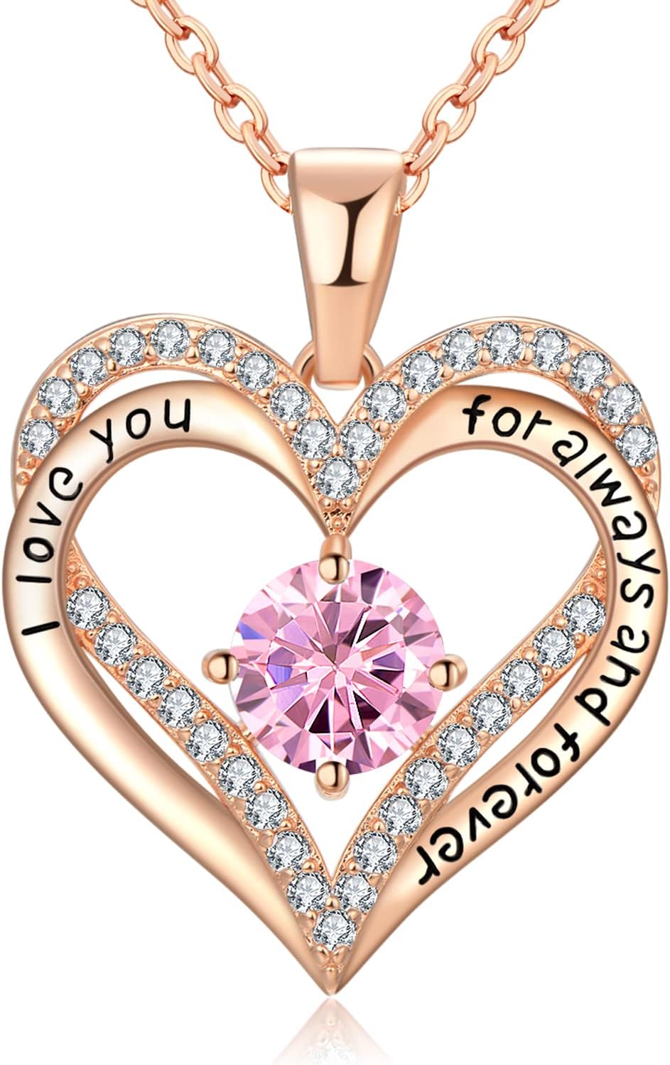 18K Rose Gold Necklaces for Women Birthday Gifts for Women Jewelry for Women Birthday Gifts for Wife Girlfriend Daughter Wife Birthday Gifts for Anniversary Mothers Day Christmas Valentines Gifts