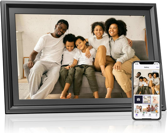 10.1 inch Digital Picture Frame WiFi Digital Photo Frame with 1280x800 IPS LCD Touch Screen, Auto-Rotate, Slideshow, to Share Photos or Videos Instantly via Uhale App from Anywhere