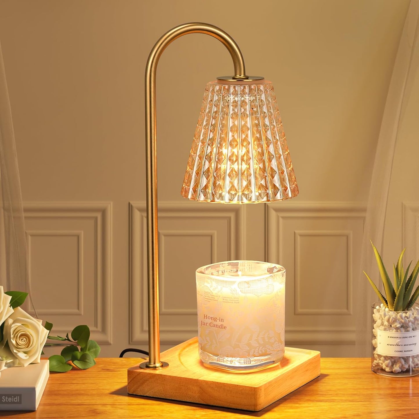 Candle Warmer Lamp with Timer-Dimmable Candle Warmer, Birthday Gifts for Women,House Warming Gifts New Home Bedroom Decor,Wax Warmer for Scented Wax Jar Candles