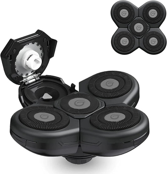 Groomie BaldiePro Cordless Bald Head Shavers for Men, Blade Refill - Waterproof Electric Head Shavers Replacement Head - Men's Rotary Head Razor for Bald Men for Smooth Shave