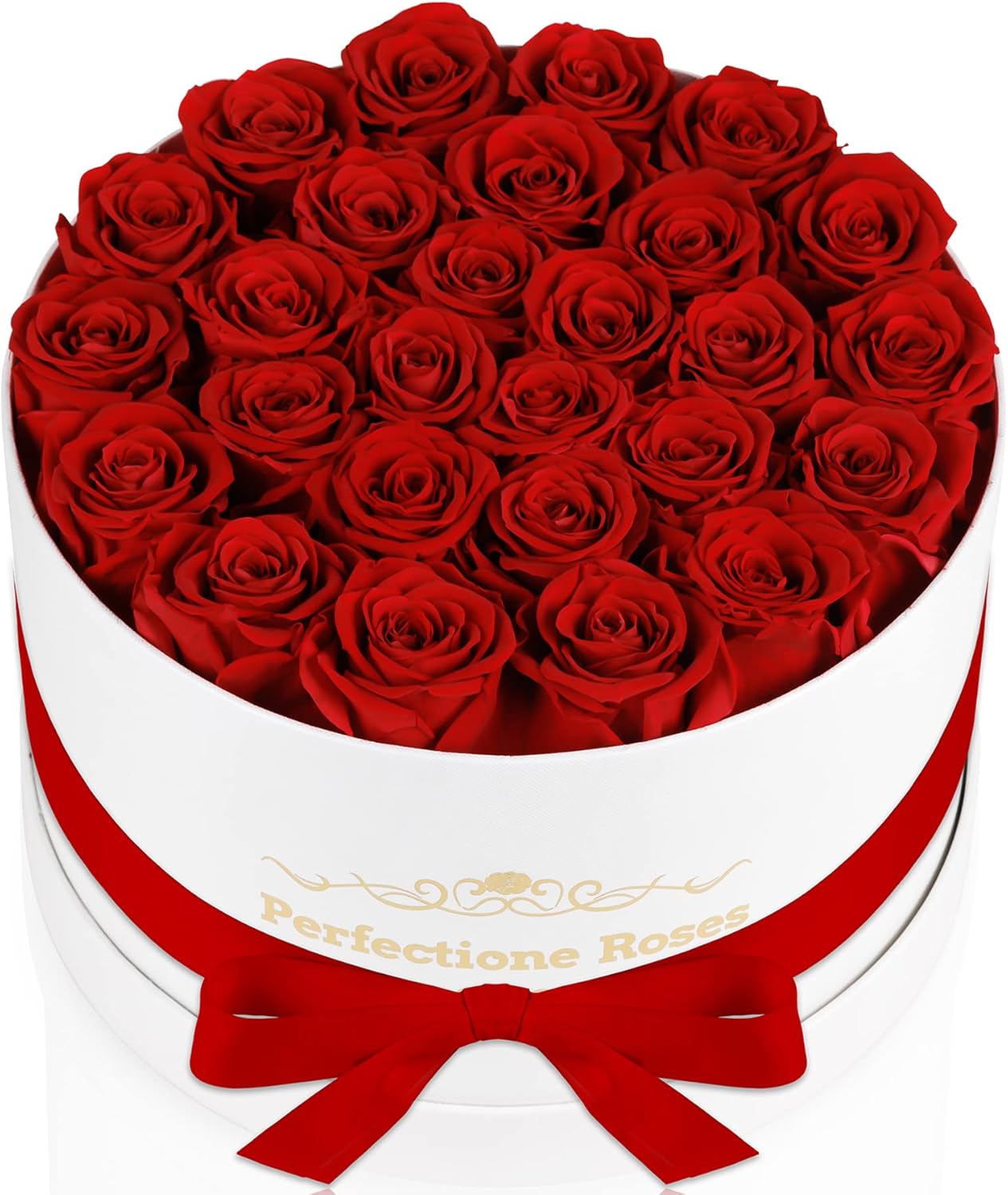 Perfectione Roses 27 Roses in a Box, Mothers Day Rose, Preserved Flowers for Her, Flowers for Delivery Birthday Gifts for Women (Red)