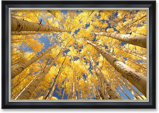 IPIC - Fall in Love, Personalized Ideal Gift Custom Framed Wall Art with Names and Date, Giclee Prints with Solid Wood Frame, Unique and Memorable Present. Wall Art for Home Decor.