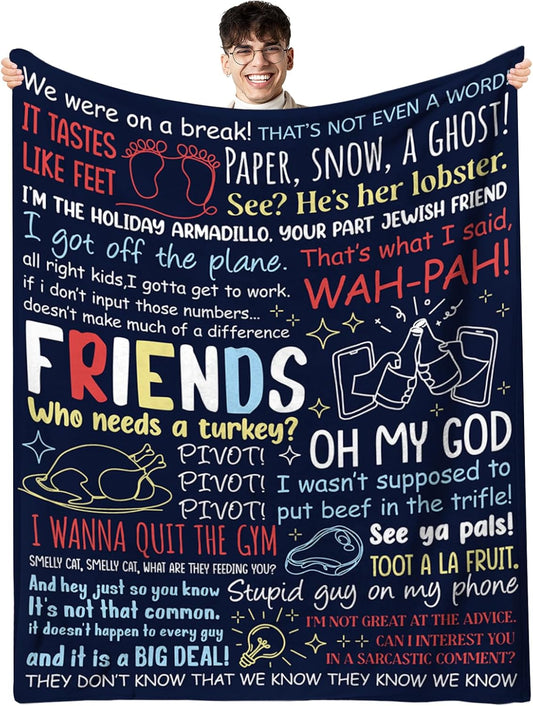 Cozy Friends Blanket for Men, Gifts for Best Friend, Friendship Blanket Gifts for Men, Warm Throw Blanket for Friendship, for Birthdays, to My Friend Throw Blanket, 50x60