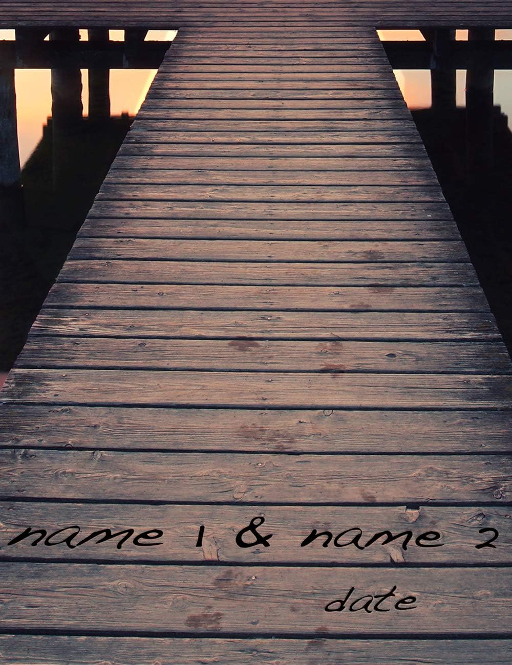 IPIC - Our Own Sunset Personalized Artwork with Names, Customized Gift for Anniversary, Giclee Canvas Wallart. 24x16