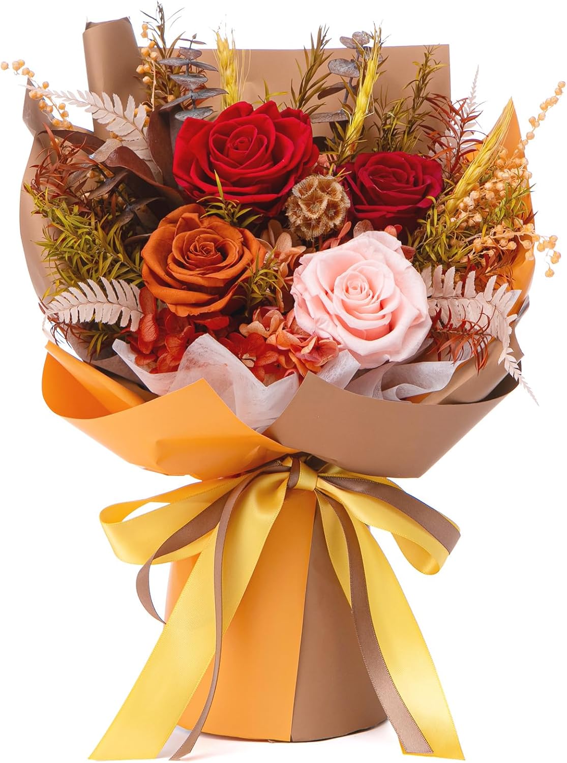 Flowers for Delivery Preserved Flower Fresh Bouquet Forever Fall Flowers Birthday Gifts for Women Mom Anniversary Real Rose Autumn Gifts for Grandma Sister Wife from Daughter Fall Home Wedding Decor