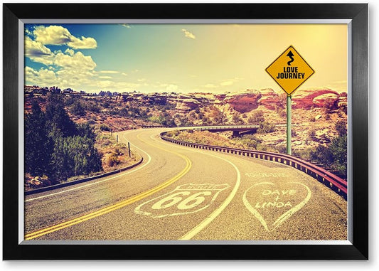 IPIC - Love Journey Personalized Framed Artwork for Romantic Anniversary and Wedding gifts; Picture size: 30x20, Framed Size: 33x23