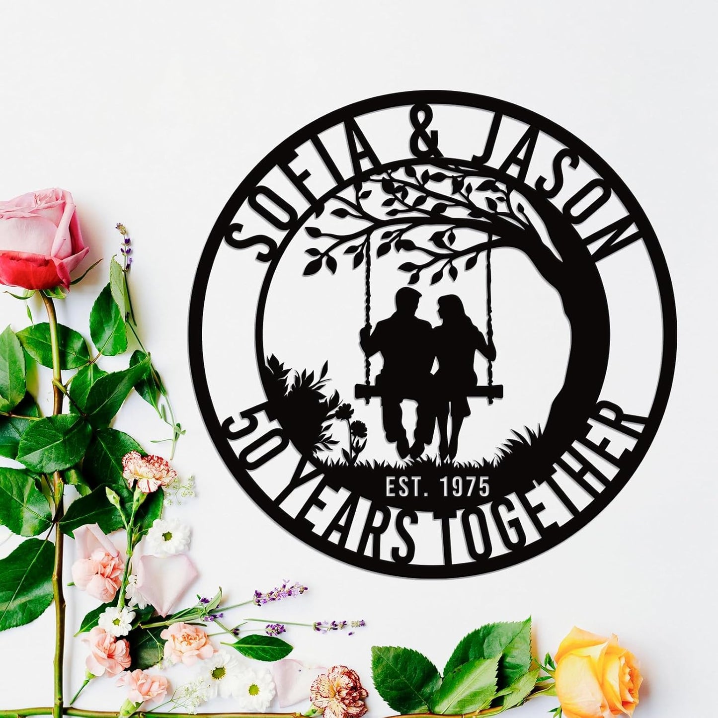 Personalized 50th anniversary gifts for him Golden happy anniversary gifts for couple wedding gifts for family name best gifts for your friends