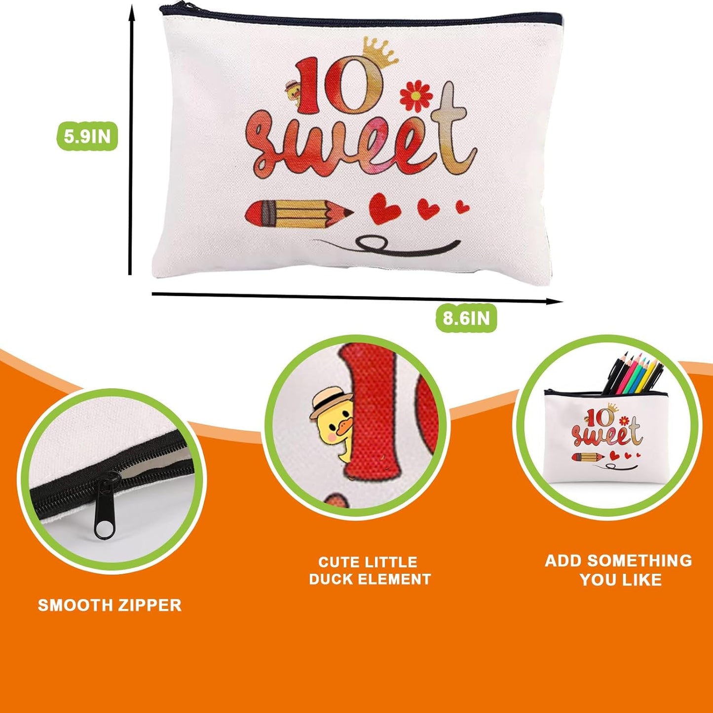 10 Year Old Girl Gifts, Unique Sweet 10 Year Old Birthday Gift Ideas, Happy 10th Birthday Decorations Gifts for Teenager Girls, Younger Sister, Daughters, Granddaughters
