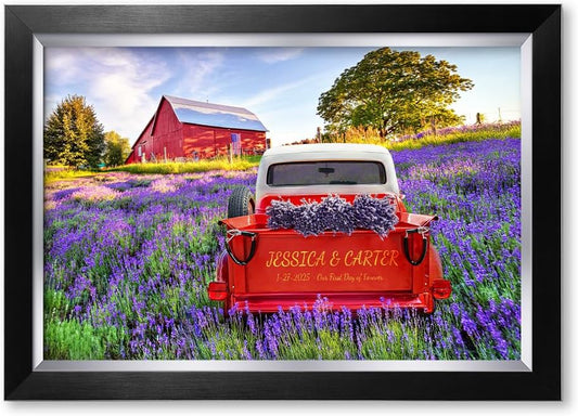 IPIC - Timeless Love Through the Seasons, Spring Personalized Framed Wall Art with Names, Custom Anniversary or Wedding Gift for Couples, Romantic Home Decor for Bedroom or Living Room
