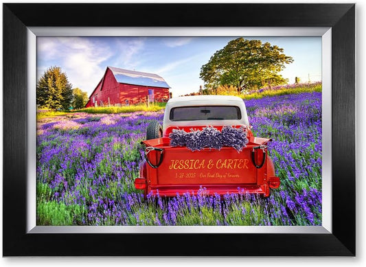 IPIC - Timeless Love Through the Seasons, Spring Personalized Framed Wall Art with Names, Custom Anniversary or Wedding Gift for Couples, Romantic Home Decor for Bedroom or Living Room