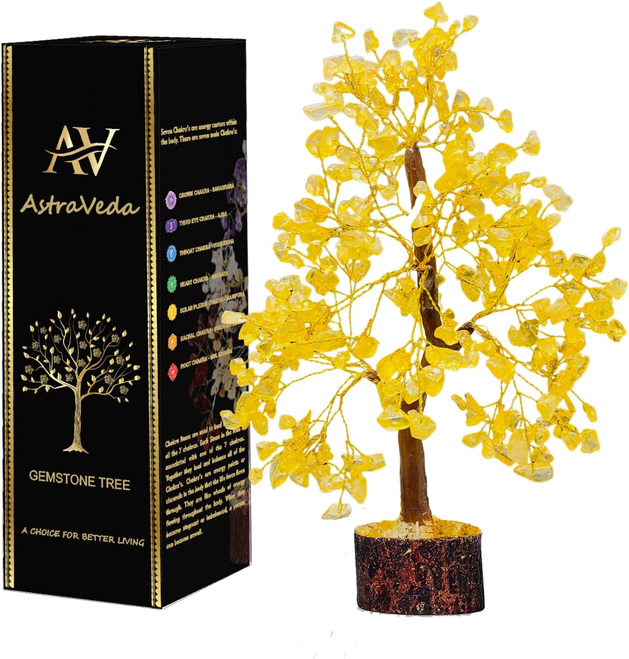 Citrine Tree of Life, Feng Shui Crystal Tree, Positive Energy Meditation Gift, 300 Bead