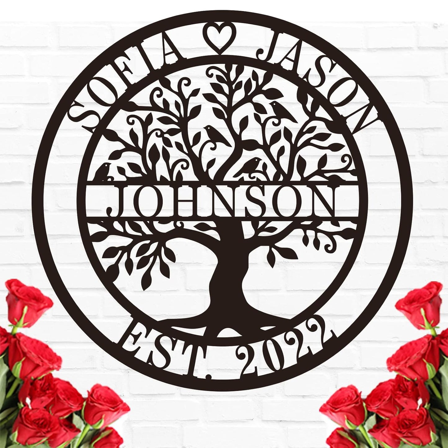 Metal Name Signs Personalized, Custom Tree of Life Signs, Custom Family Name Sign, Last Name Sign, Metal Wall Art, personalized wall decor, Personalized Wedding Gift