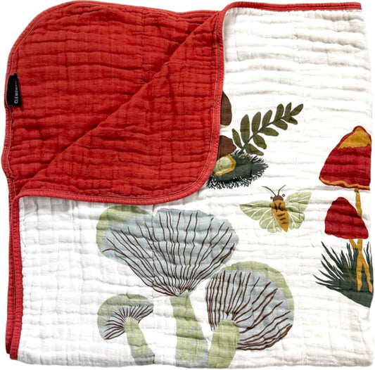 CLEMENTINE KIDS Reversible Quilts (Mushroom)