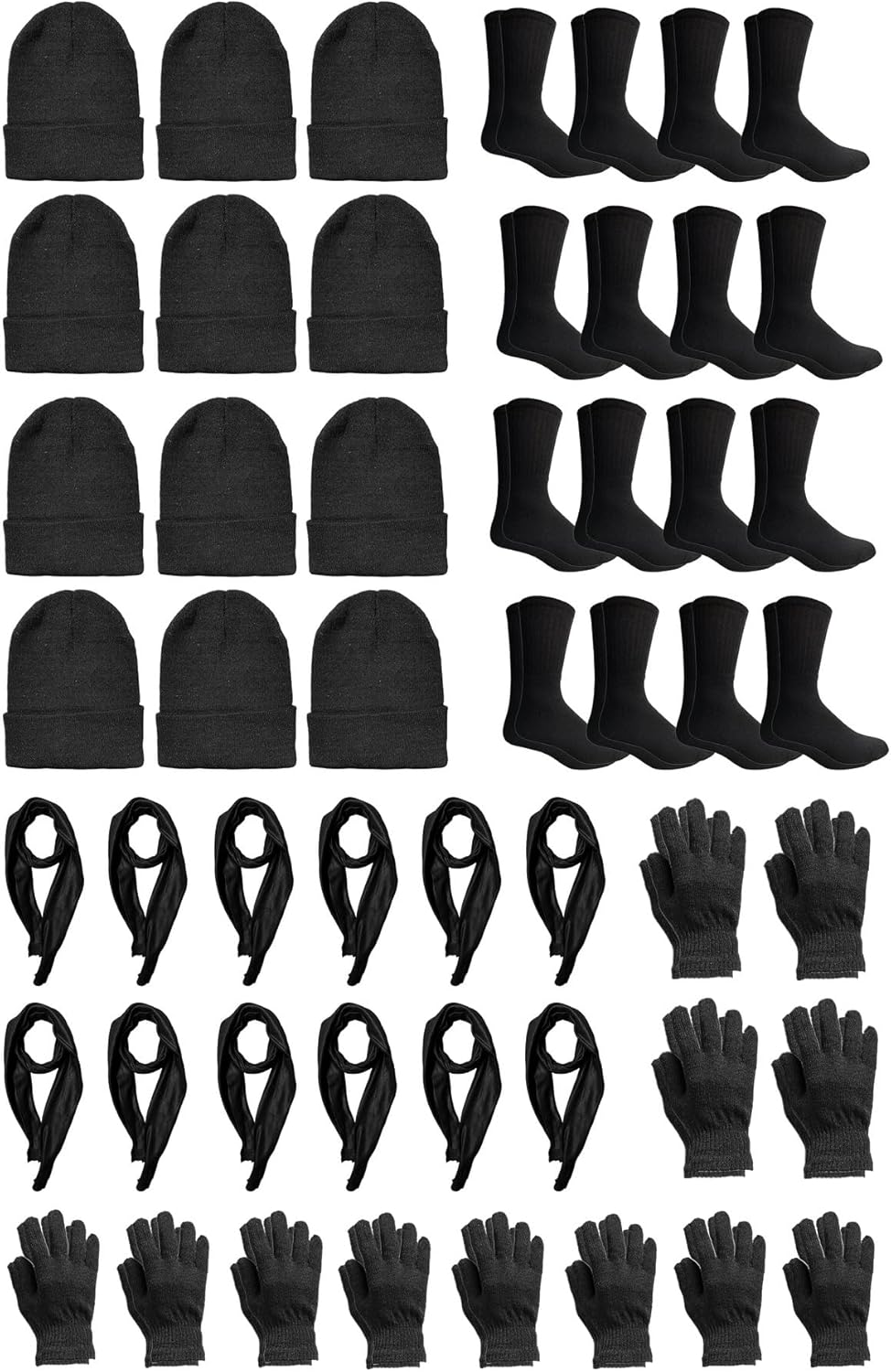 Yacht & Smith Winter Beanies & Gloves Wholesale Bulk Cold Weather Unisex Hat & Glove