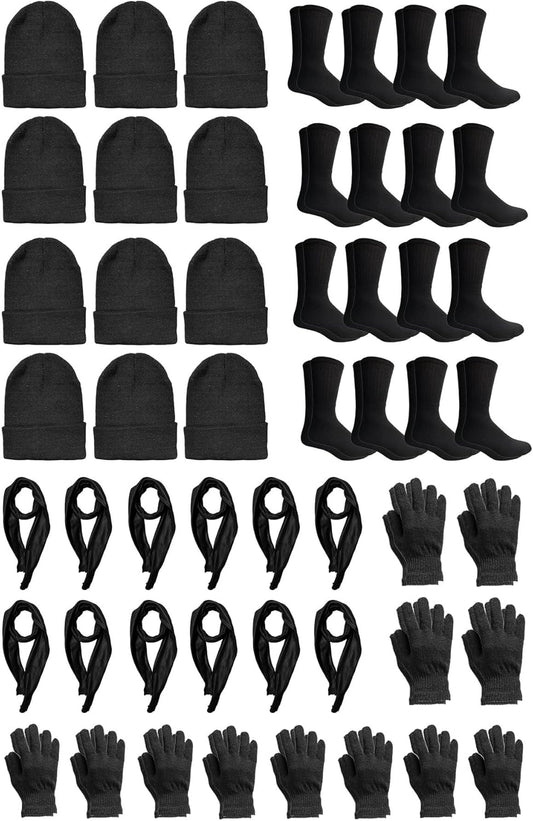 Yacht & Smith Winter Beanies & Gloves Wholesale Bulk Cold Weather Unisex Hat & Glove