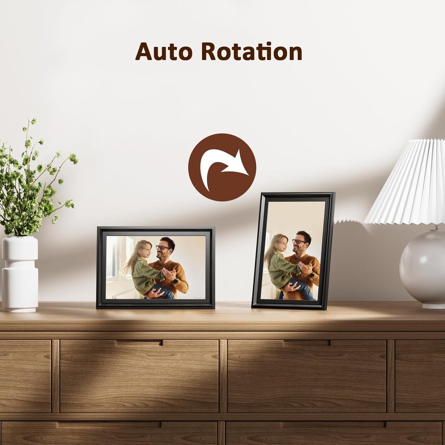 10.1 inch Digital Picture Frame WiFi Digital Photo Frame with 1280x800 IPS LCD Touch Screen, Auto-Rotate, Slideshow, to Share Photos or Videos Instantly via Uhale App from Anywhere