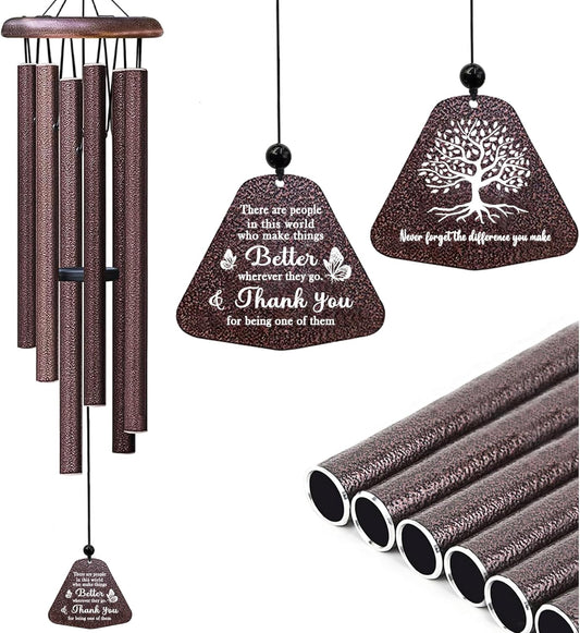 Thank You Gifts for Women Men Wind Chimes 32", Employee Appreciation Gift for Coworkers Colleague Teacher Friend Boss Nurse, Mothers Day Thanksgiving Christmas Retirement Birthday Gift for Women