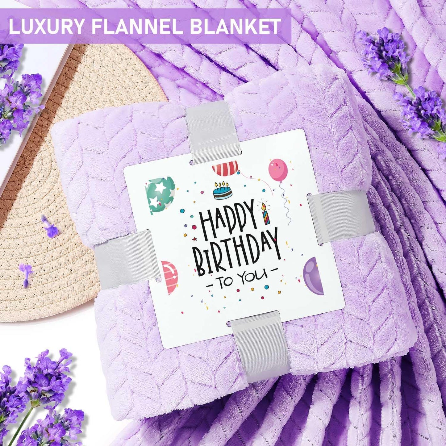 Birthday Gifts for Women Friendship, Happy Birthday Gift Basket for Mom Friend Sister Her Birthday Gift Unique, Luxury Self Care Gift Lavender Relaxing Spa Gifts Set with 3D Birthday Card for Women