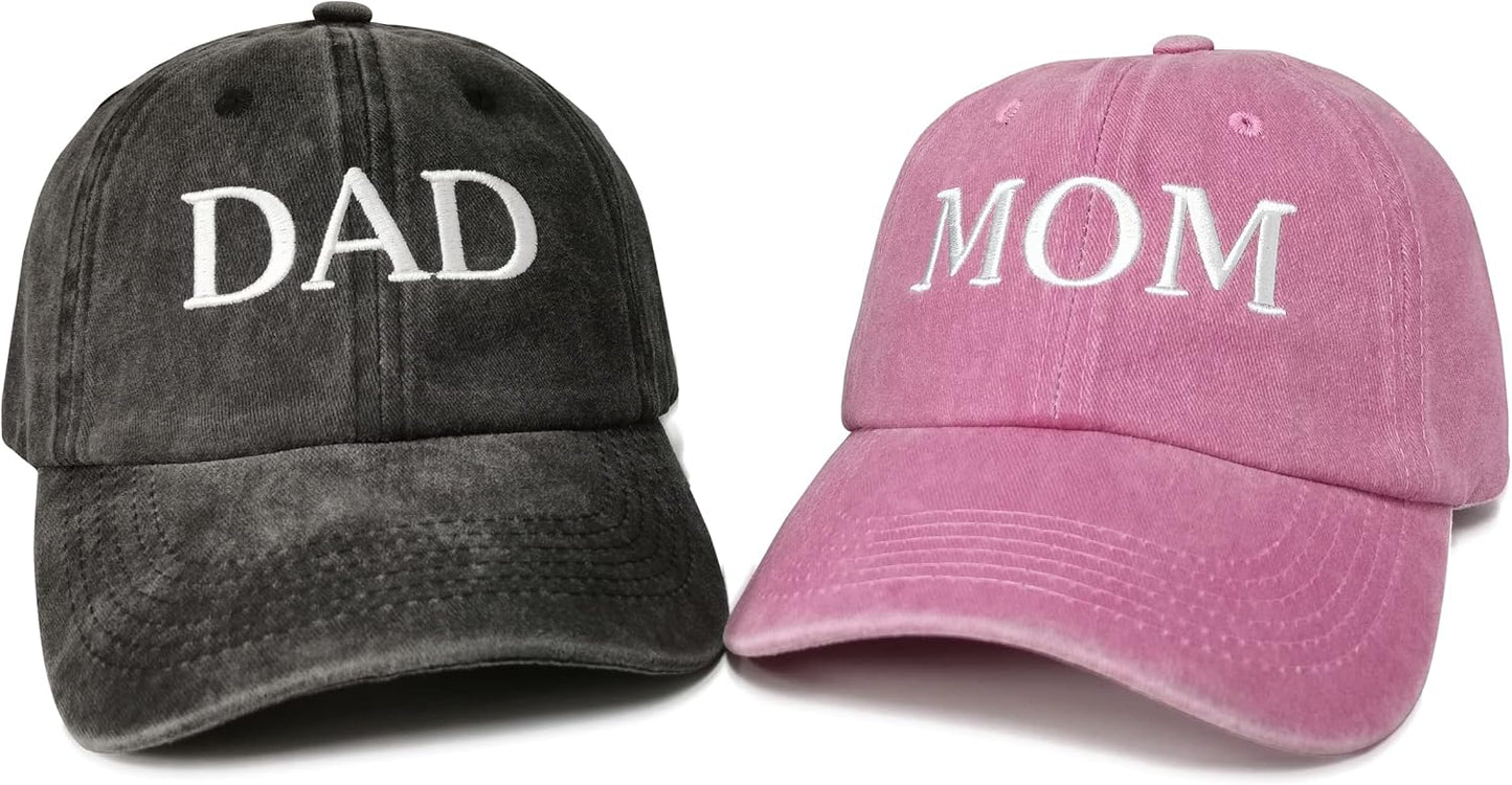Hepandy Mr Mrs Mom Dad Captain First Mate Mama and Mini Baseball Hats