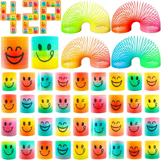 42 Pack Mini Spring Party Favors Toys Magic Fidget Stress Coil for Favor Carnival Prize Birthday Goodie Bag Stuffers for Kids Boys Girls