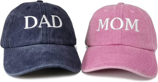 Hepandy Mr Mrs Mom Dad Captain First Mate Mama and Mini Baseball Hats