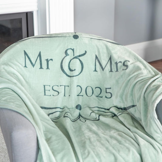 Soft Sentiments Outrageously Soft Reversible Velvet Ultra Plush Throw - 50 x 60 Inch - Mr & Mrs 2025