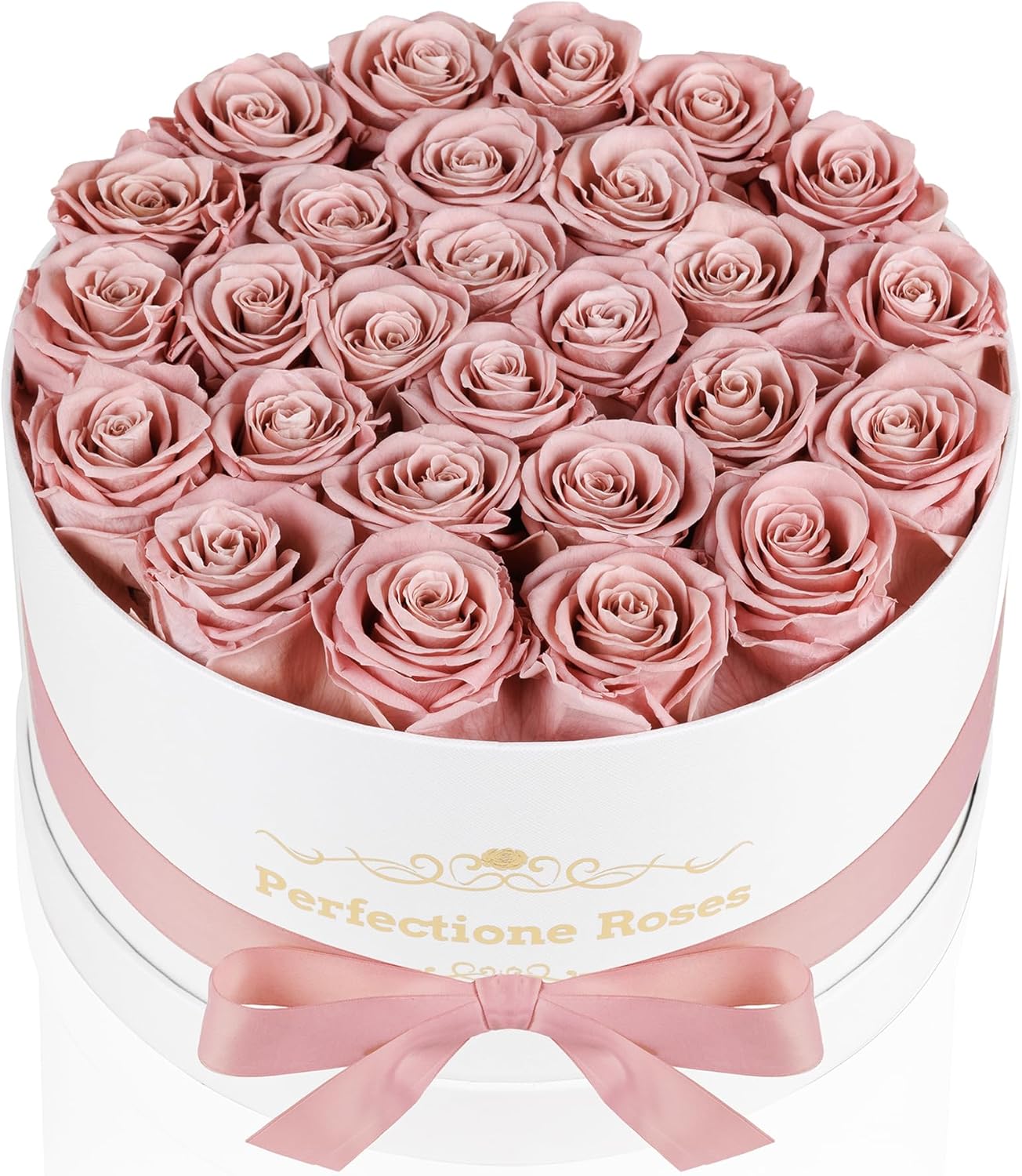 Perfectione Roses 27 Roses in a Box, Mothers Day Rose, Preserved Flowers for Her, Flowers for Delivery Birthday Gifts for Women (Dusty Rose)