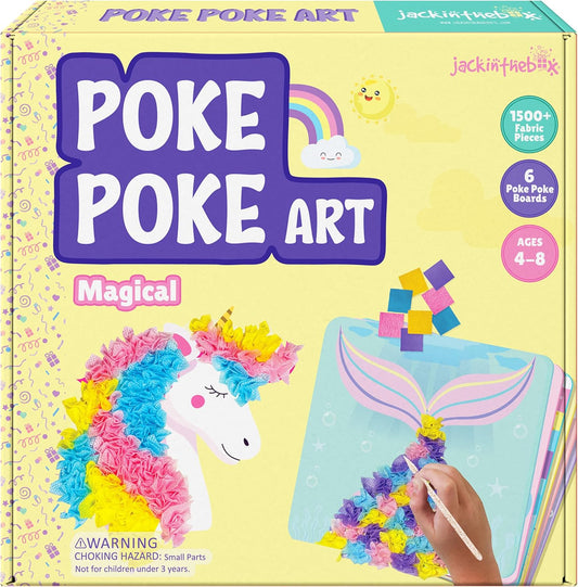 jackinthebox Poke Poke Art for Kids - Unicorns, Mermaids, Princess, Cupcakes, Mess-Free Sewing Art for Children, Toys for Girls and Boys Ages 4 5 6 7 8, Great Gift for Children, DIY Creative Activity