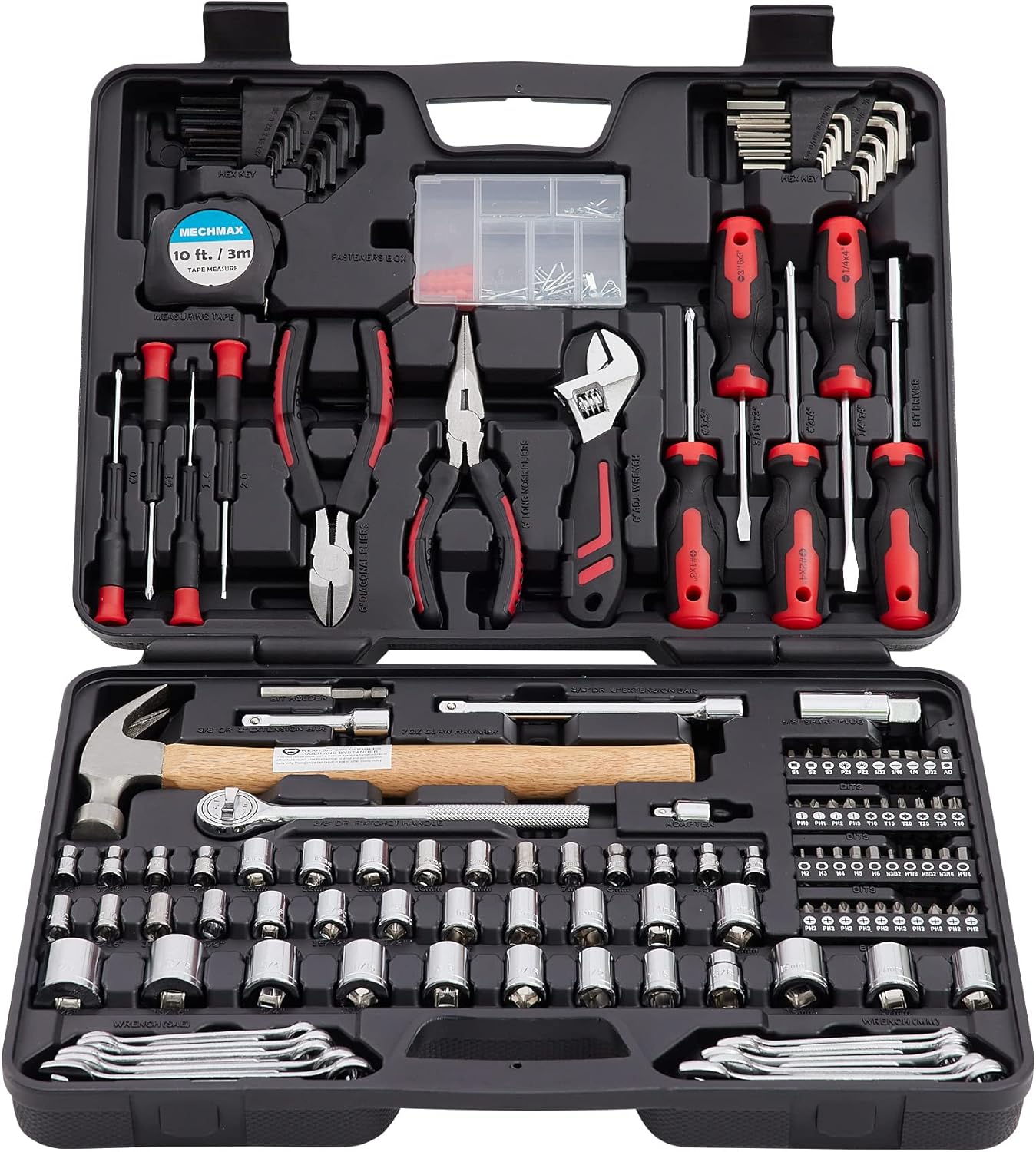 245 Piece Home Tool Kit for Home, Office, Mechanic, Men, Car, Automotive, Hand Tool Kit and as A Gift