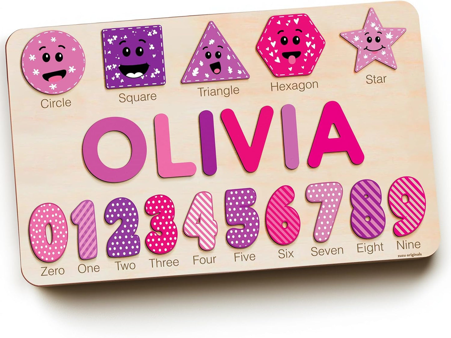 Custom Baby Name Puzzle, Toddler Educational Toy, Wooden Montessori Gift, Baby Shower & Birthday Surprise (0-3 Years)