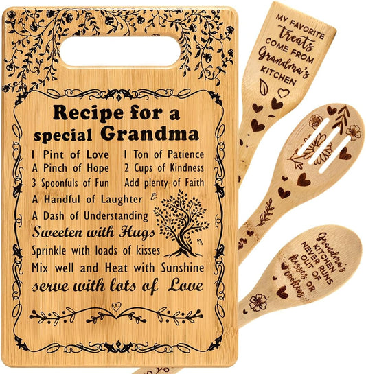 Grandma Christmas Birthday Gifts from Grandchildren Grandkids Nana Gifts Great Grandma Gifts Best Grandma Ever Presents for Grandma for Gigi Mimi Nana Grandmother Cutting Boards for The Kitchen