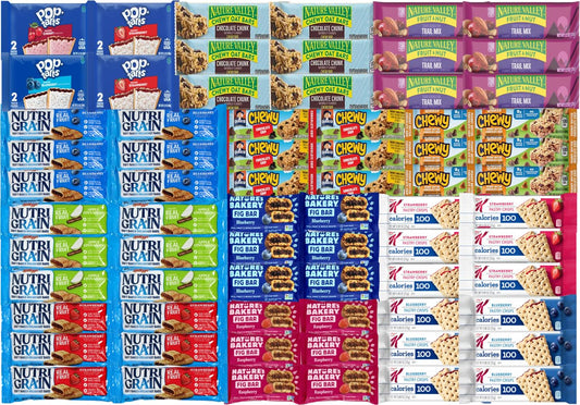 Niro Assortment | Healthy Snack Bars And Fruit Bars Variety Pack | Healthy Office Snack Assortment | 6 Of Each Flavor, 12 Flavors | 70 Single Wrapped Bars Total