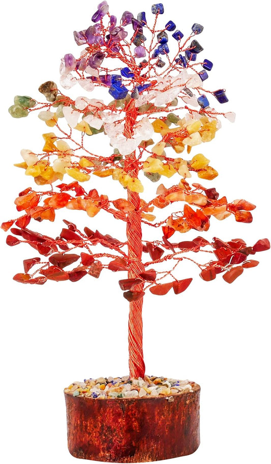 FASHIONZAADI 7 Chakra Tree of Life, Crystals and Healing Stones, Birthday Gifts for Women - Crystal Tree for Positive Energy, Home Office Decor, Spiritual Gifts for Women