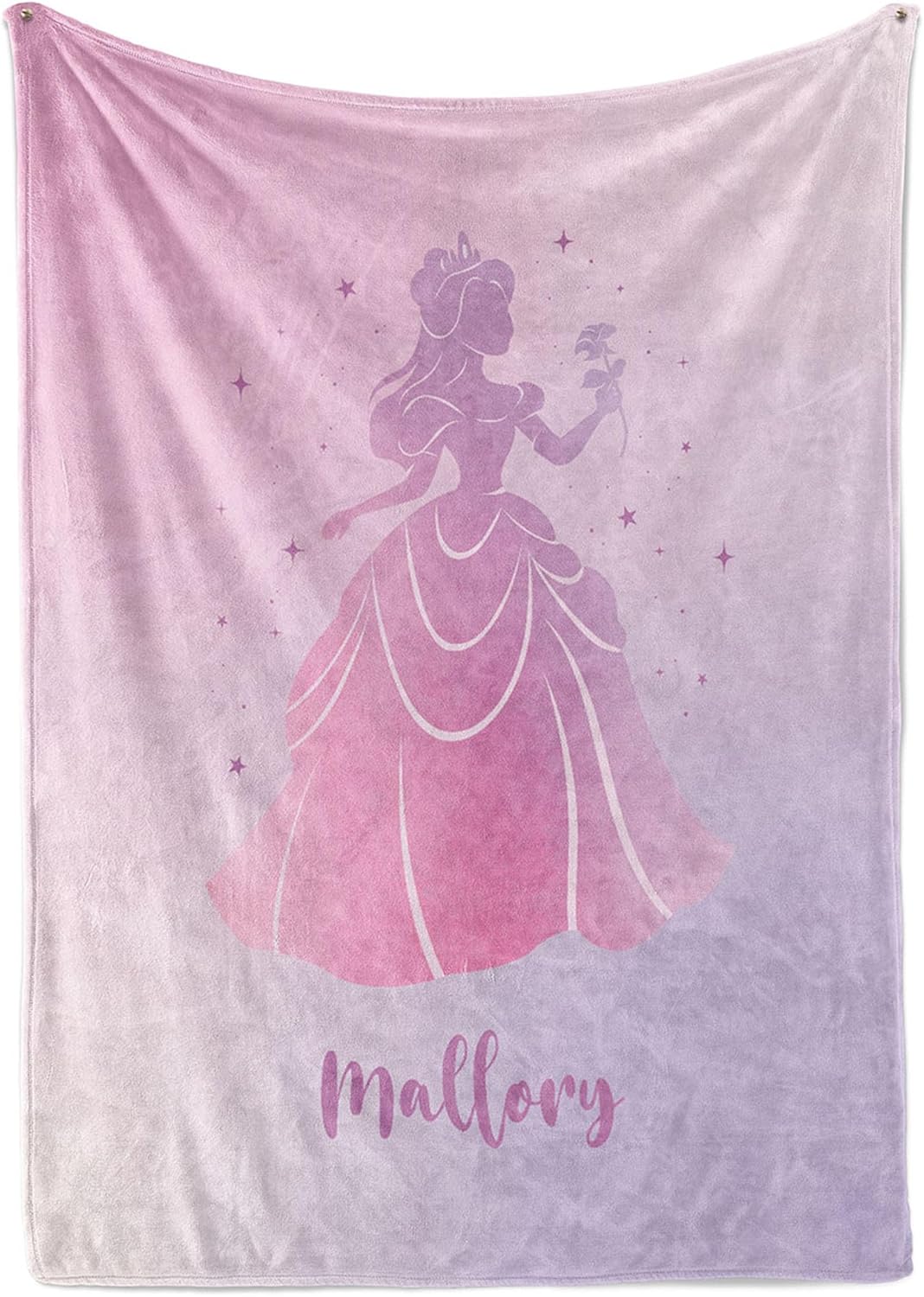 Custom Princess Blanket - Ships Next Day - Printed in USA - Super Soft & Plush - Fleece Throw Blanket for Girls (Fleece 30"x40")