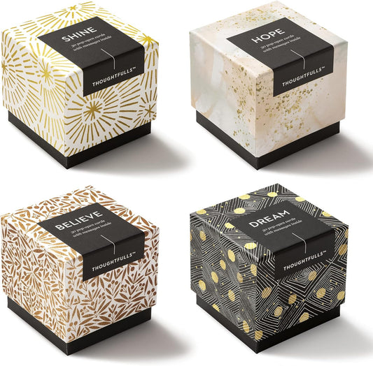 Compendium ThoughtFulls Pop-Open Cards — 4-Pack of Shine, Hope, Believe, Dream — 120 Pop-Open Cards, Each with a Different Message Inside