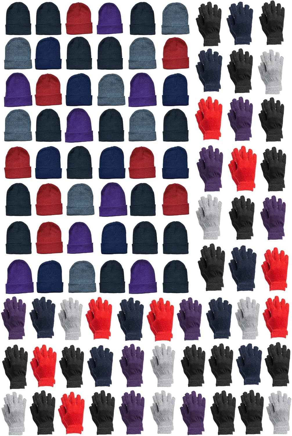 Yacht & Smith Winter Beanies & Gloves Wholesale Bulk Cold Weather Unisex Hat & Glove