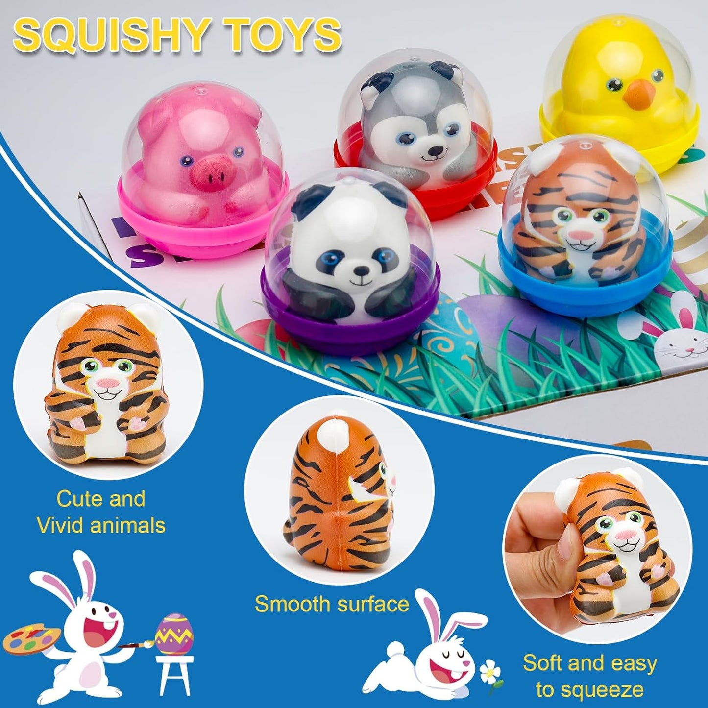10 Packs Party Favors Slow Rising Stress Relief Squishies for Kids, Birthday Goodie Bag Stuffers,Kids Classroom Prizes,Claw Machine Toys,Mini Animal Toys