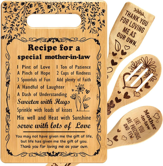 Great Gifts for Mother in law Mother of the Bride Groom Gifts from Daughter Son in Law Best Mother in Law Birthday Christmas Wedding Gift to My Mother in law Cutting Boards Set