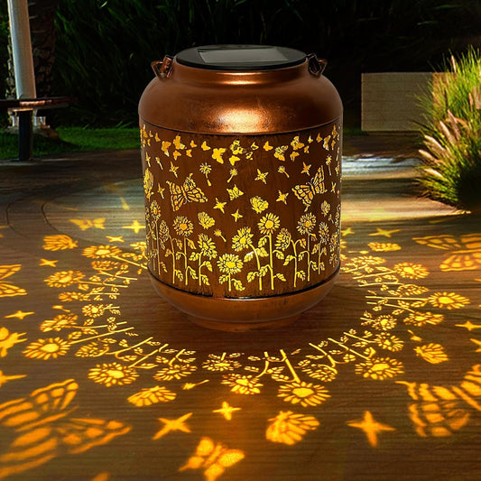 Outdoor Solar Lanterns, Waterproof Hanging Lanterns for Garden Decor, Solar Lights for Backyard, Porch, Patio, Table, Yard, Balcony, Lawn, Pathway, Butterfly Gifts for Women, Grandma, Mom