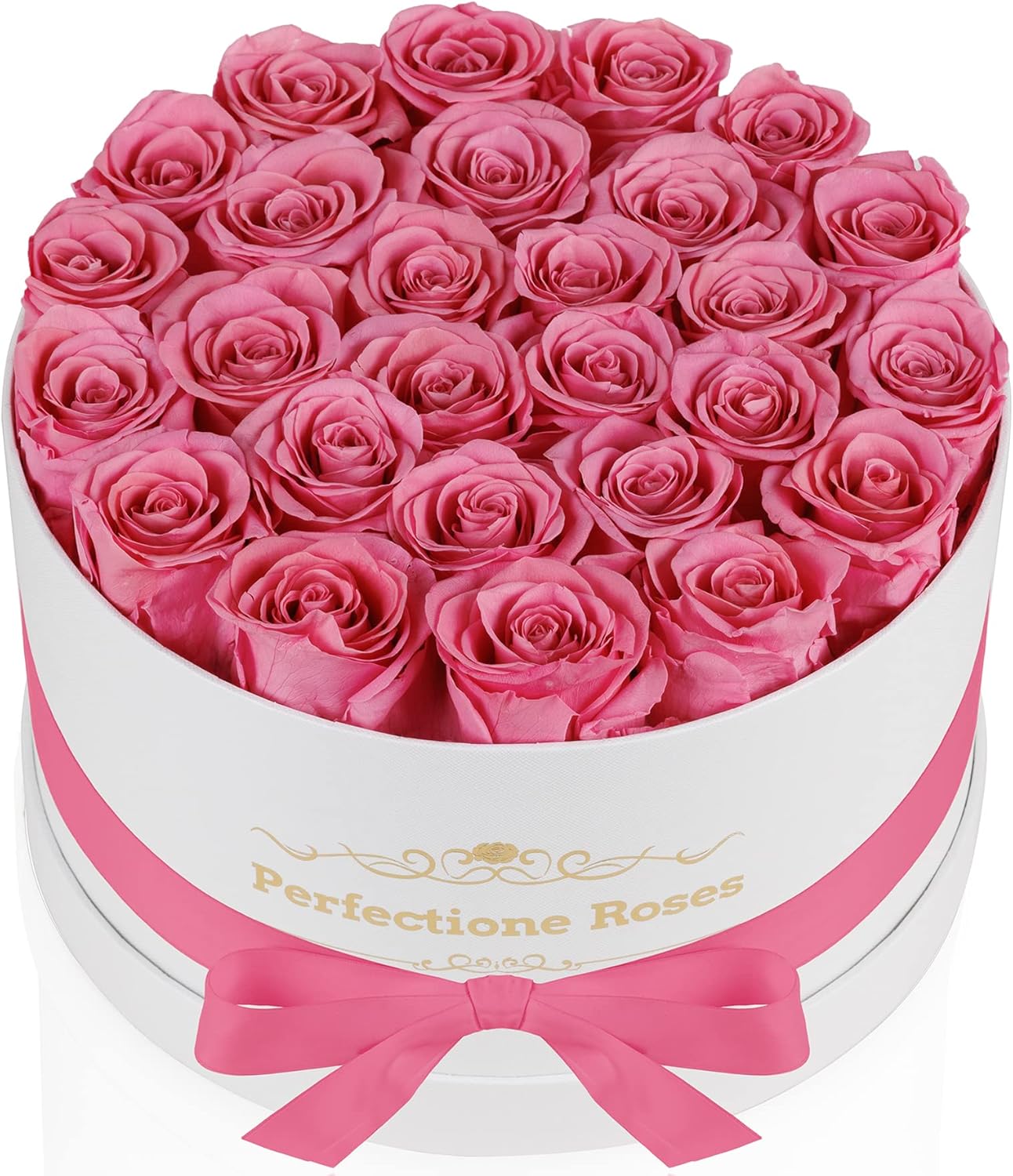 Perfectione Roses 27 Roses in a Box, Mothers Day Rose, Preserved Flowers for Her, Flowers for Delivery Birthday Gifts for Women (Pink)
