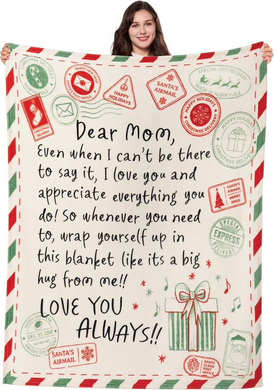 Joiedomi Birthday Gifts for Mom Soft Flannel Mom Blanket for Women Wife Grandma Mothers Day Anniversary Present from Daughter Son 50" x 60" Green