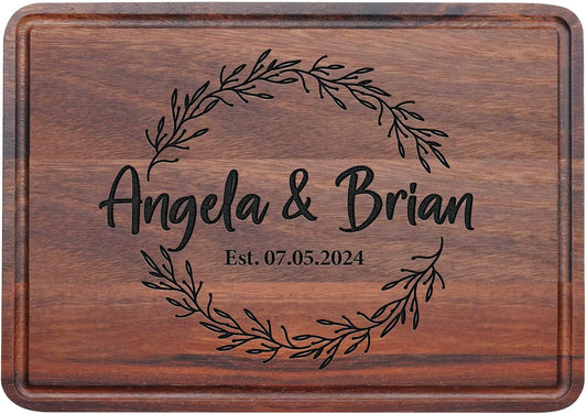 Wedding Registry Gift 2025, Personalized Cutting Board, Gift for Couples,Christmas, Wedding, Anniversary Custom Sign for New Home Housewarming Gifts for Women, Couple Cutting Board
