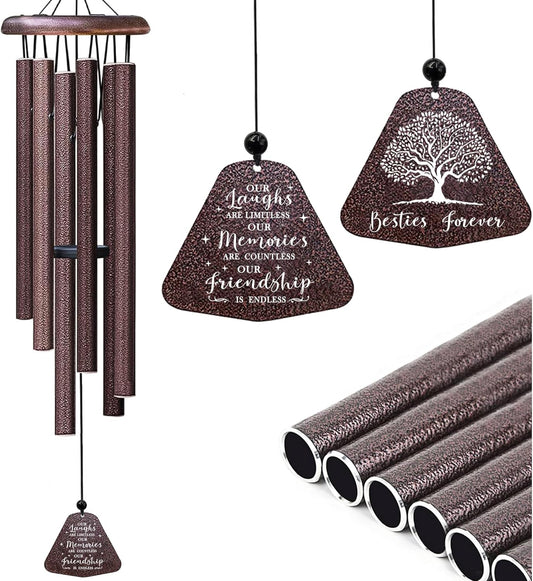 Best Friend Birthday Gifts for Women Wind Chimes 32", Friendship/Bestie Gifts for Women, Christmas/Mothers/Valentines Day/Graduation Birthday Gift for Best Friend Woman/BFF/Soul Sister/Bestie