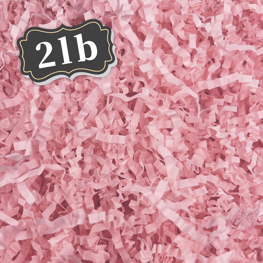ZEBMOON 2 LB Pink A Crinkle Cut Paper Shred Filler Great for Gift Wrapping, Basket Filling, Birthday, Wedding, Halloween, Thanksgiving, Valentine's Day, New Year Party Decorations Filling Supplies