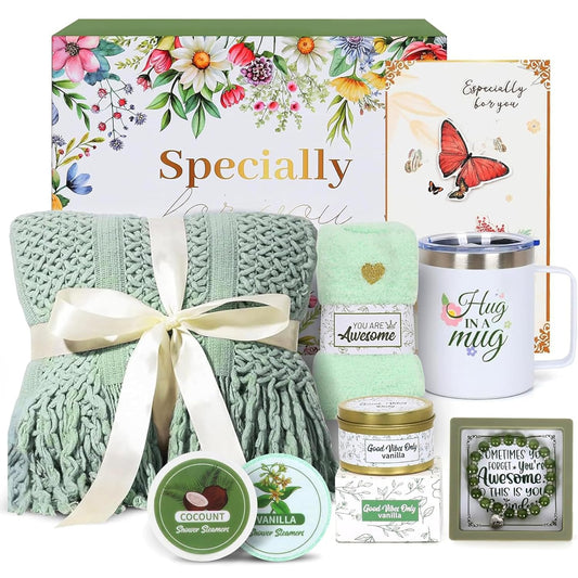 Get Well Soon Gift Baskets for Women After Surgery,Feel Better Encouragement Comfort Gift Box,Post Surgery Care Package Gifts for Women,Thinking of You Birthday Gifts for Friends,Family members