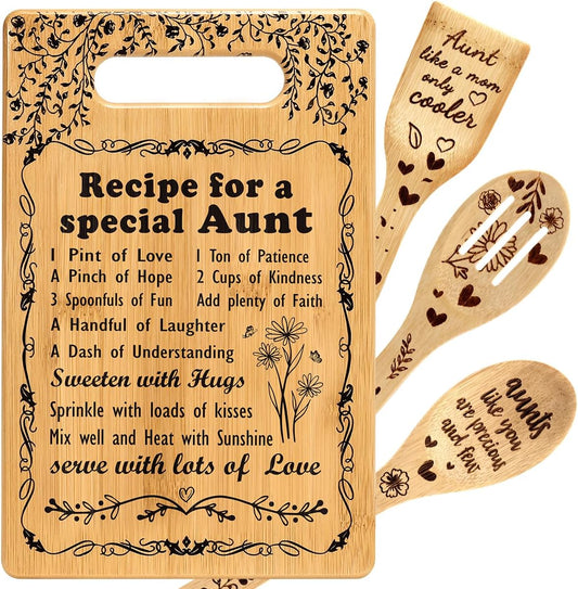 Aunt Gifts Best Aunt Ever Gifts Aunt Gifts from Niece and Nephew Announcement Promoted to Aunt Gifts Birthday Christmas Gifts for New Aunt Aunty Aunties Tia Titi Aunt Cutting Boards for the Kitchen