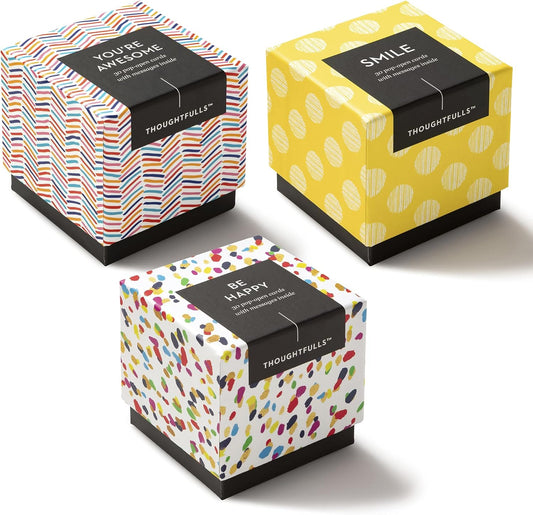Compendium ThoughtFulls Pop-Open Cards — 3-Pack of You're Awesome, Smile, Be Happy — 90 Pop-Open Cards, Each with a Different Message Inside