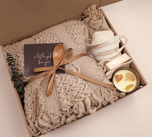 Cozy Care Package for Women – Warm & Comforting Thinking of You Gift Box for Birthday,Bes Friend Gift, Get Well Soon, Sympathy, Self Care,Cancer care & Encouragement(Milky Tea)