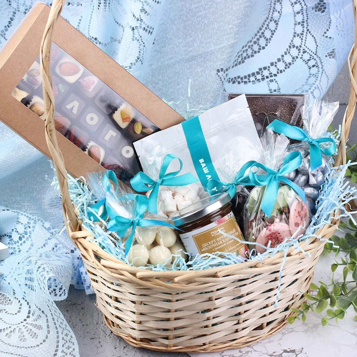 ZEBMOON 2 LB Aqua Cyan Crinkle Cut Paper Shred Filler Great for Gift Wrapping, Basket Filling, Birthday, Wedding, Halloween, Thanksgiving, Christmas Day, New Year Party Decorations Filling Supplies